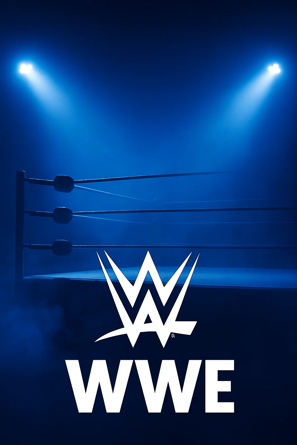 Ring-de-Lutte-WWE-sous-Lumiere-Bleue